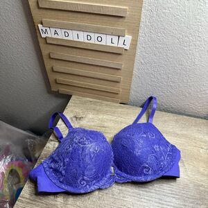 Thirdlove Women’s 34B Push Up Lace Purple Bra